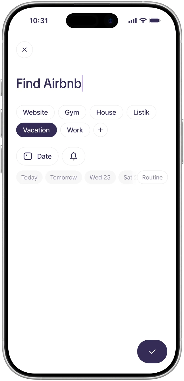 New to-do screen
