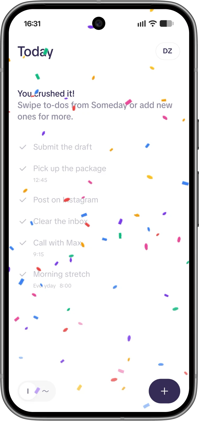 Celebration screen